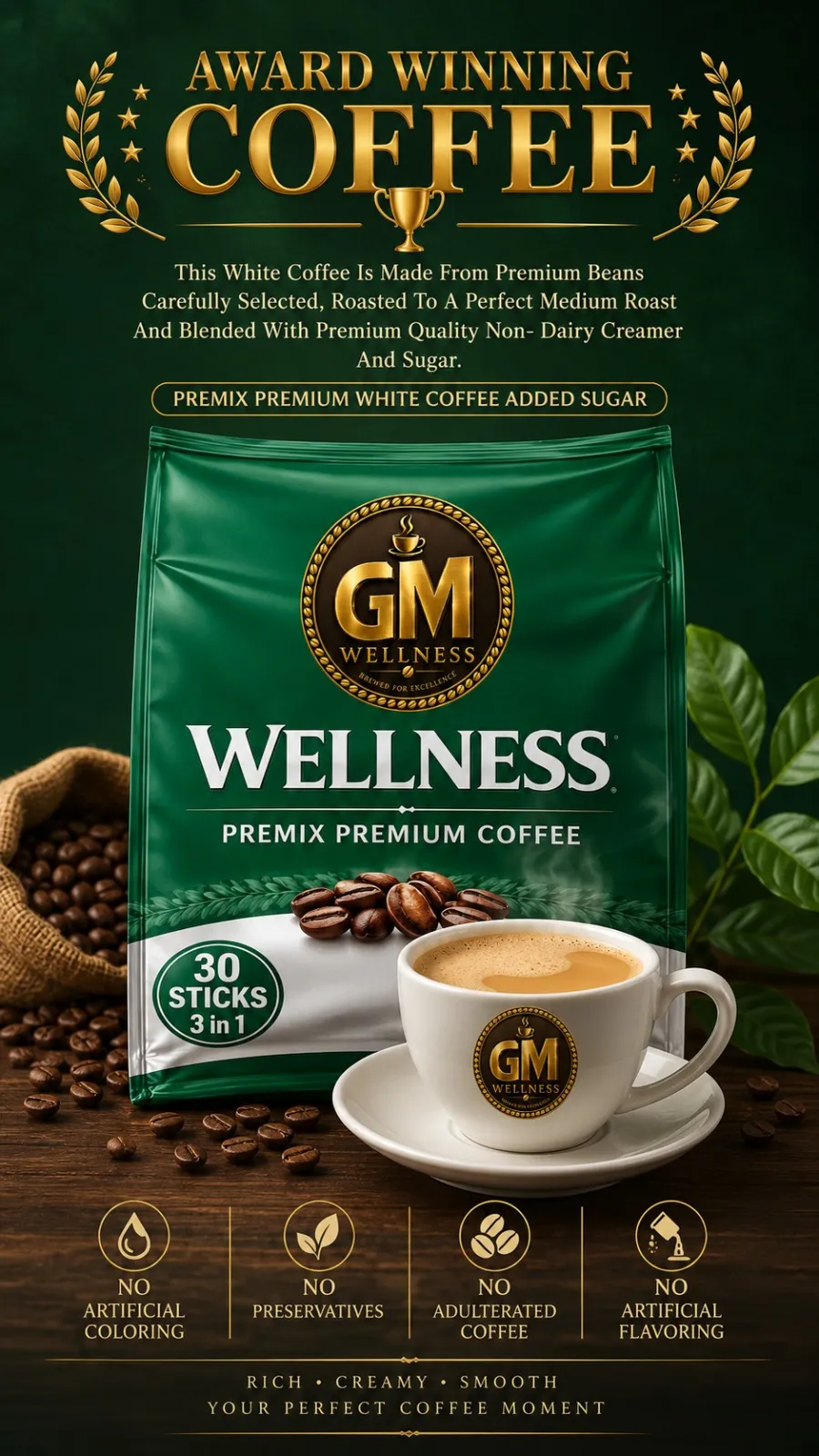 Premium White Coffee(3 in 1)